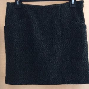 Outback Red - Dk Green/Black Wool Blend Mini-Skirt